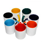 11oz White Ceramic Sublimation Coffee Mug with Colored Inside And Handle