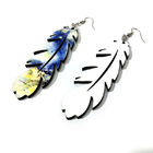 Wooden Feather Shape 8g/Pair Sublimation Earring