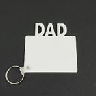 Double Sided Sublimation MOM DAD LOVE Key Rings Blank