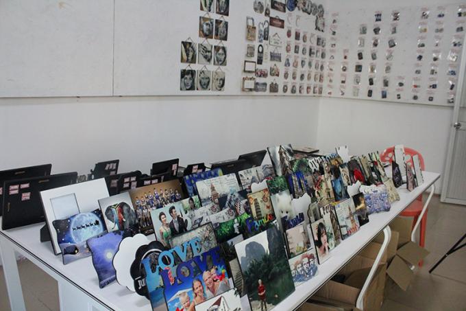 Double Heart Dye Sublimation Blanks Custom Photo Panel Frame 10